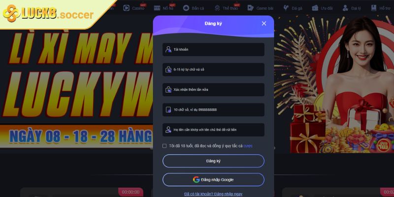 Đăng ký luck8 2 Xác thực tài khoản chính thức